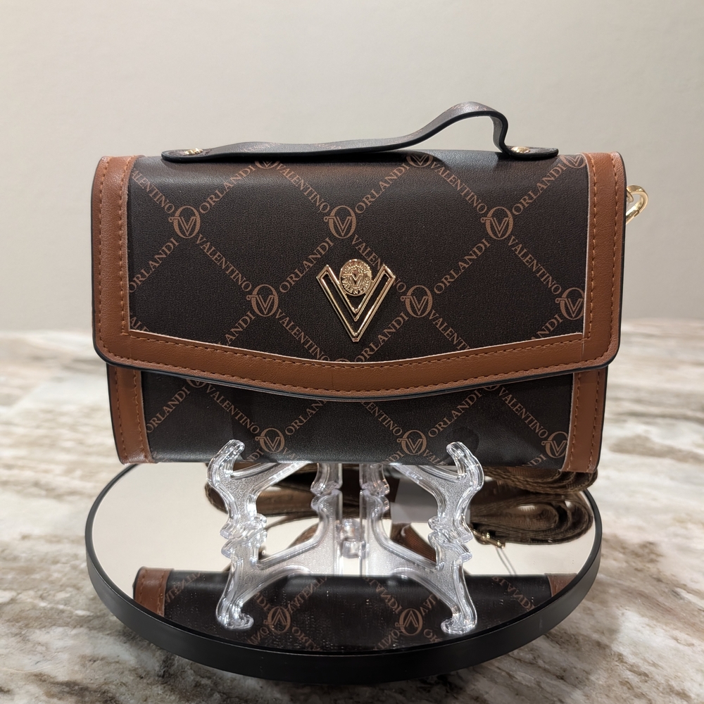 Orlandi Valentino Brown Crossbody Bag
